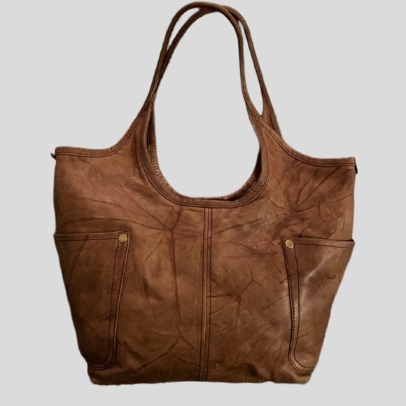 BEAUTIFUL Condition!FRYE CAMPUS Rivet XL Brown Leather Hobo/Tote/Shoulder Bag - Picture 1 of 16